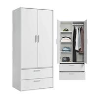 KLEIDERSCHRANK Der Kleiderheld - Weiß, Holzwerkstoff (80/180/51cm) - Mokebo