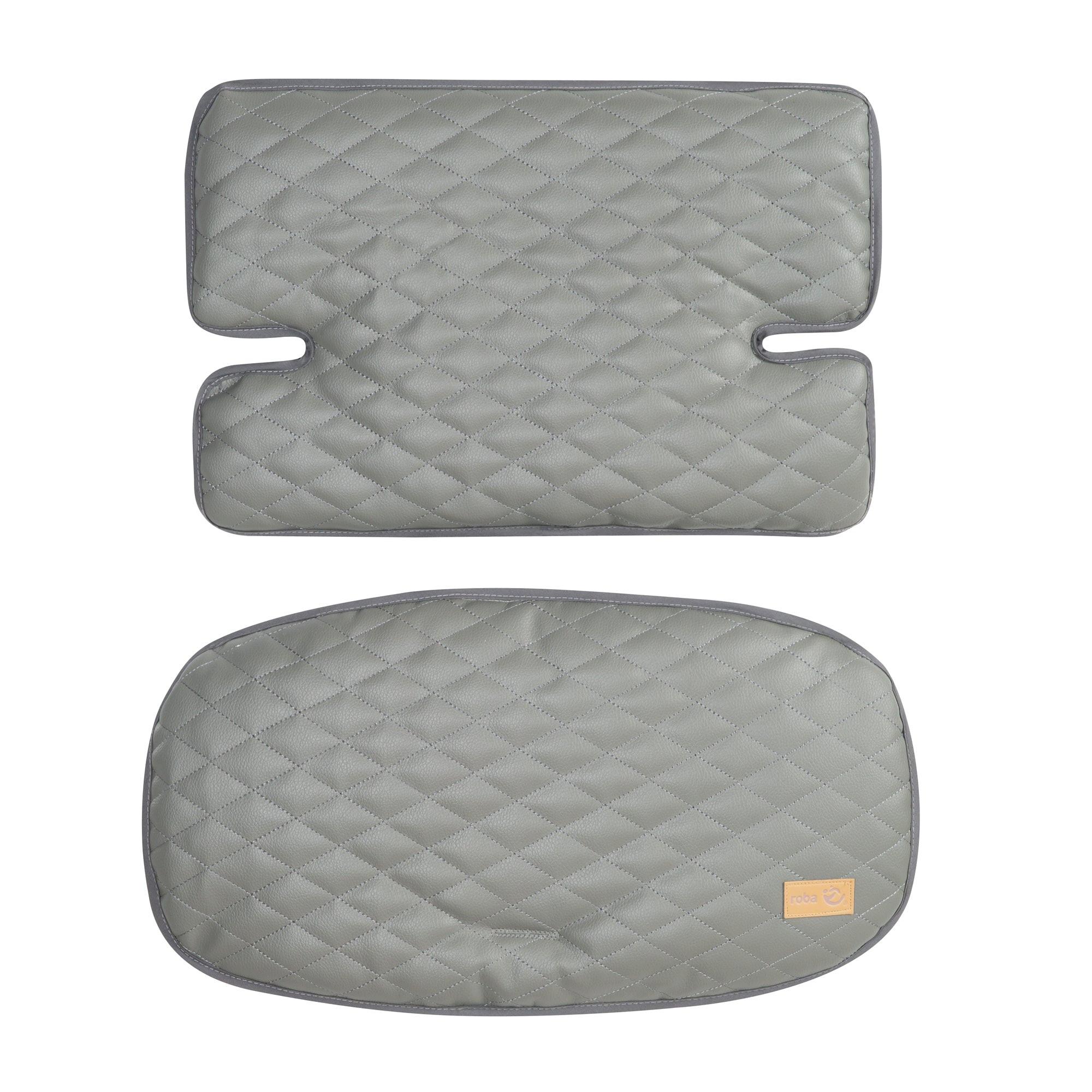HOCHSTUHL-SITZVERKLEINERER 2-teilig Stone gesteppt - Grau, Textil (28/25/45.5cm) - Roba