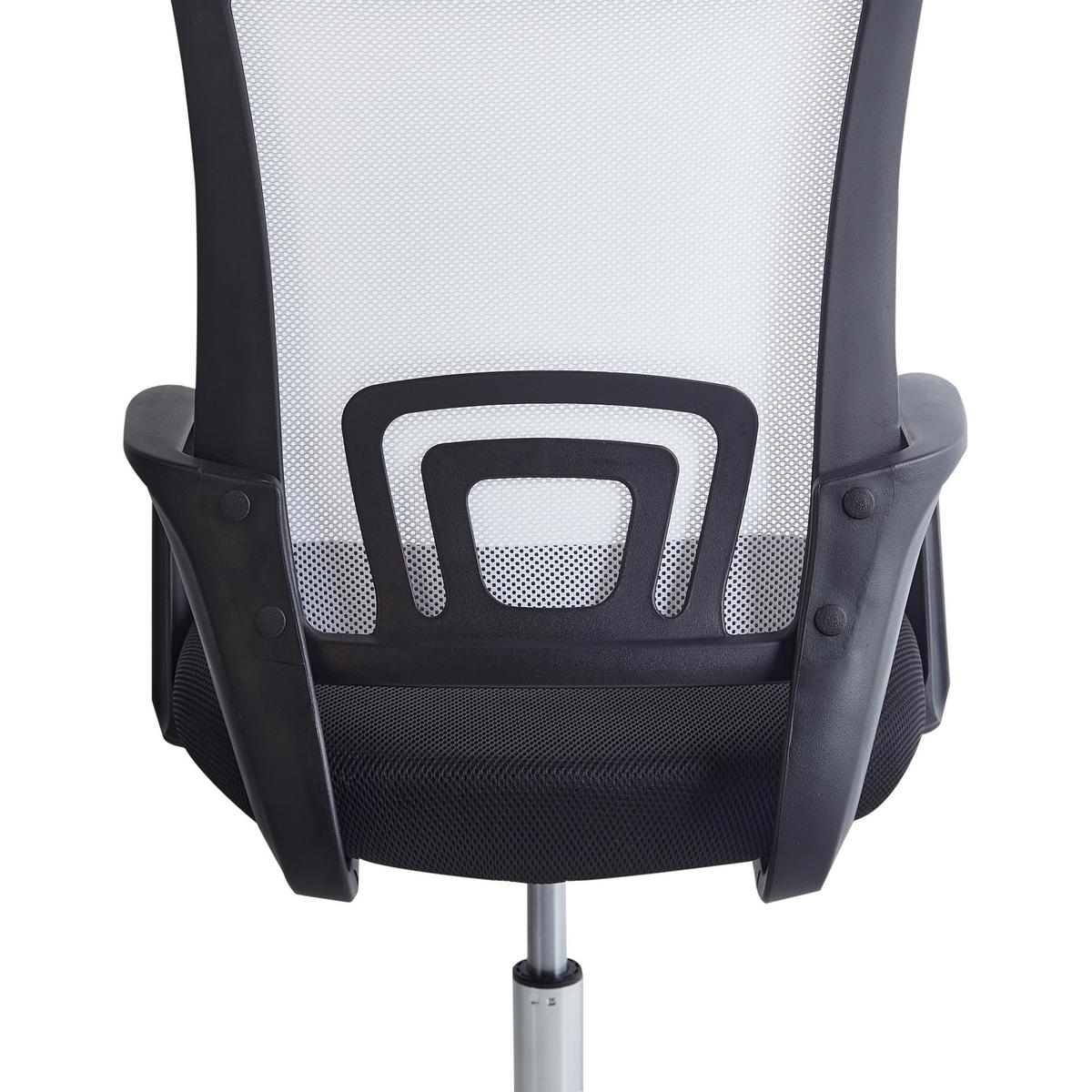 BÜROSTUHL Schwarz/Weiß Solid - Schwarz, Textil (60/88/60cm) - Beliani