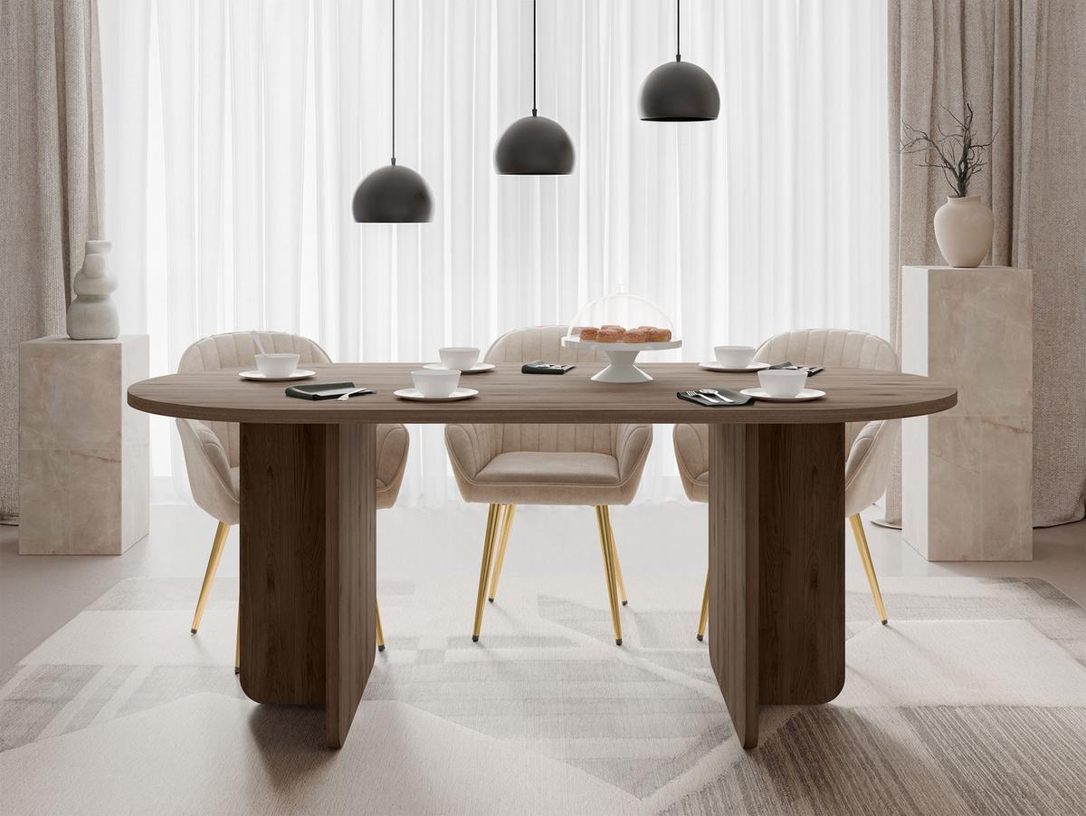 ESSTISCH Xuala - Nussbaumfarben, Holzwerkstoff (90/185/75cm) - MIRJAN24
