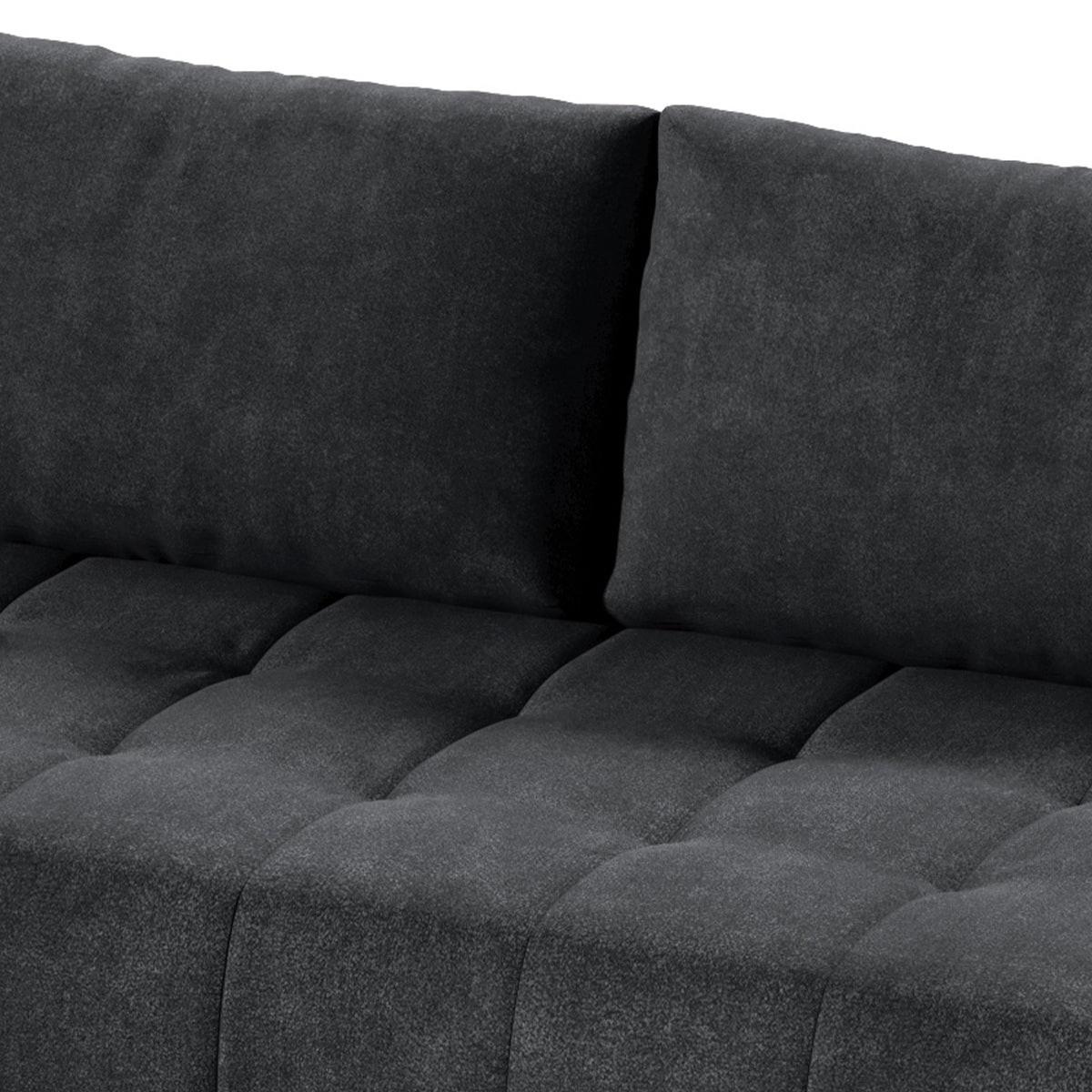 ECKSOFA Jonas 4 Sitzplätze Dunkelgrau - Grau, Holzwerkstoff (265/185cm) - Petits-meubles