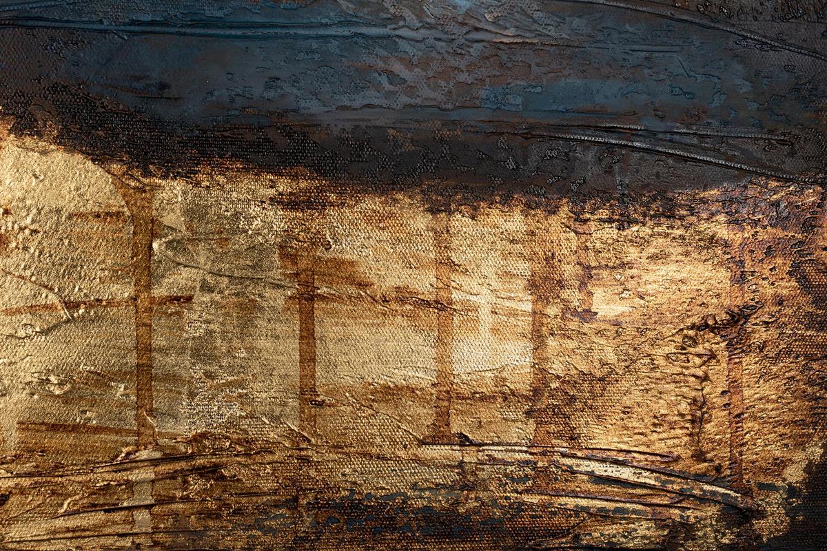 ACRYLBILD HANDGEMALT 60/90 cm - Blau/Grau, Holz/Textil (60/90cm) - KUNSTLOFT