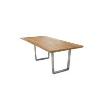 BAUMKANTENTISCH Daisie 8 140x77x90 Massivholztisch Wildeiche geölt - Wildeiche, Holz (140/77/90cm) - 58aufmkessel