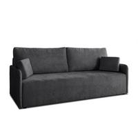 SOFA NUBO mit Schlaffunktion und Bettkasten Harmony 90 - Grau, Textil (205/91/86cm) - Lookway