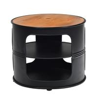 BEISTELLTISCH Industriell Schwarz - Schwarz, Metall (50/50/42cm) - COSTWAY