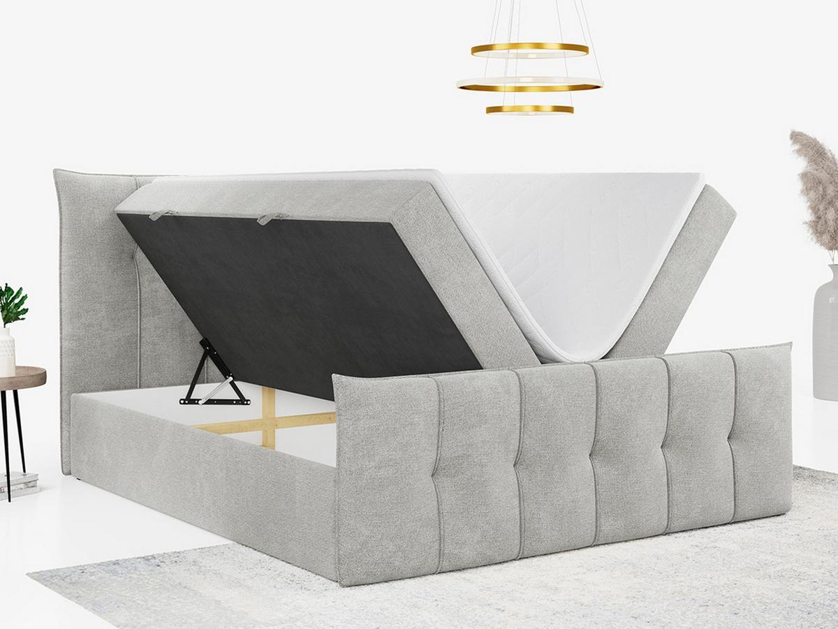 BOXBETT PREMIUM 11 140/200 Hellgrau Struktur - H3 - Hellgrau, Holz/Textil (140/200cm) - MKS