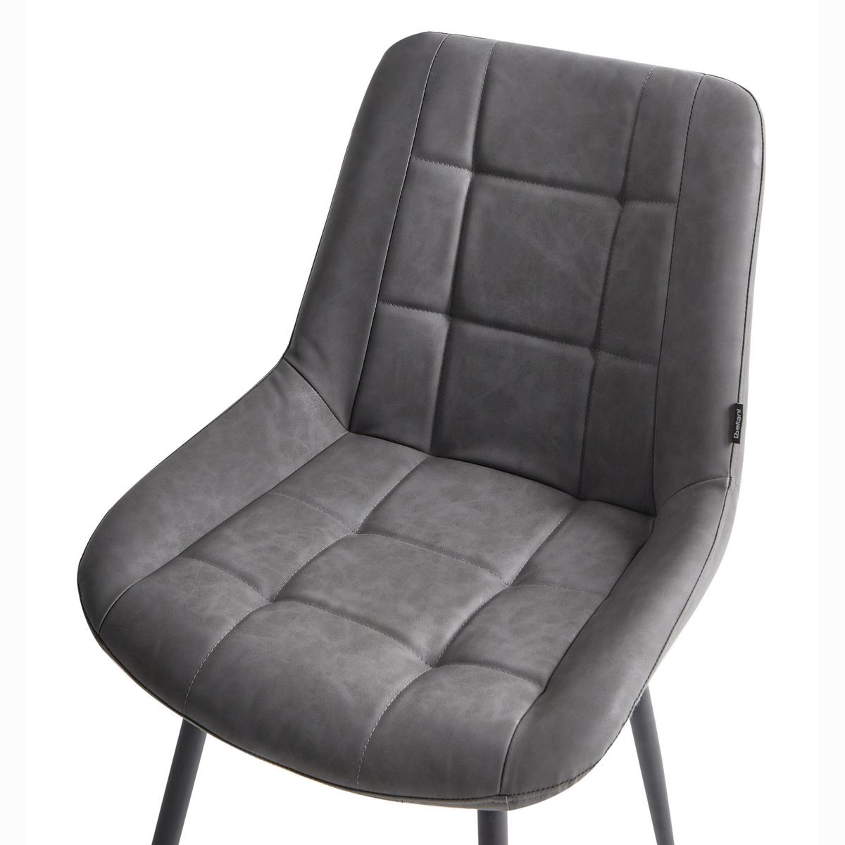 ESSZIMMERSTUHL 2er-Set Grau Melrose - Schwarz/Grau, Kunststoff (50/85/45cm) - Beliani
