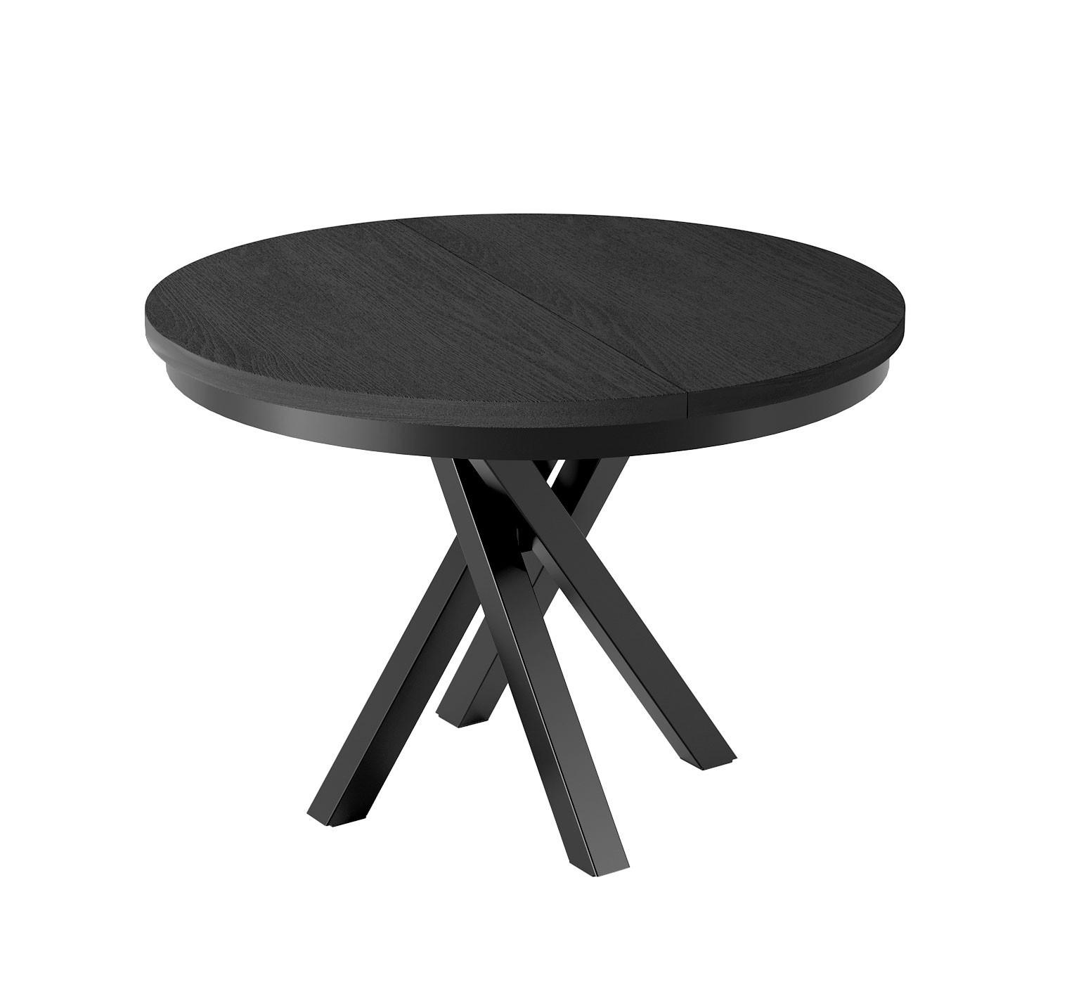 ESSTISCH ALICANTE Ausziehbar 100 - 140 / 100 x 75 cm - Schwarz, Holz (100/100/75cm) - MASSENO