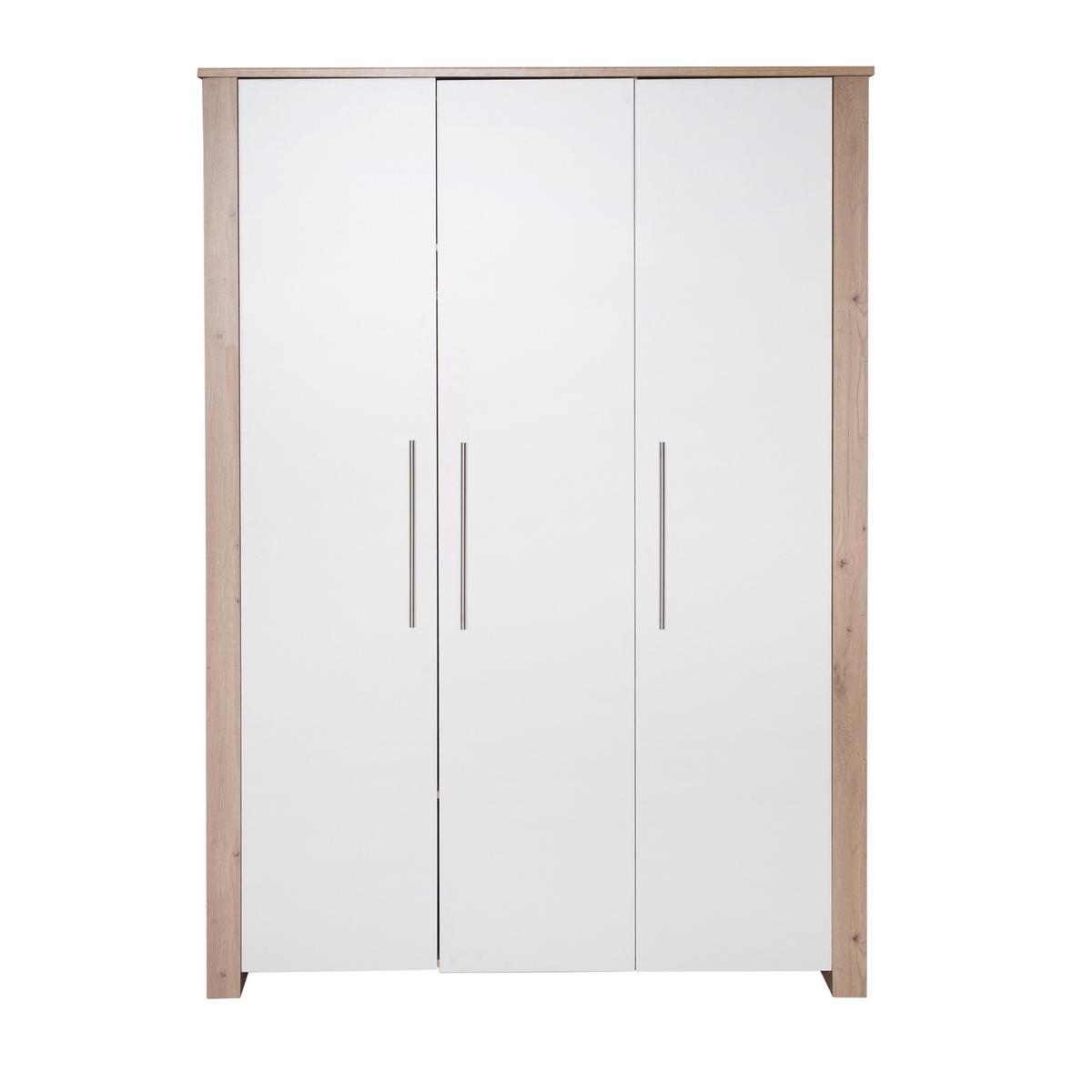 KLEIDERSCHRANK Malo - Weiß, Holzwerkstoff (118/190/52cm) - Roba