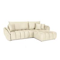 ECKSOFA Collin Mit Schlaffunktion - Beige, Holzwerkstoff/Textil (185/280cm) - Fun Möbel