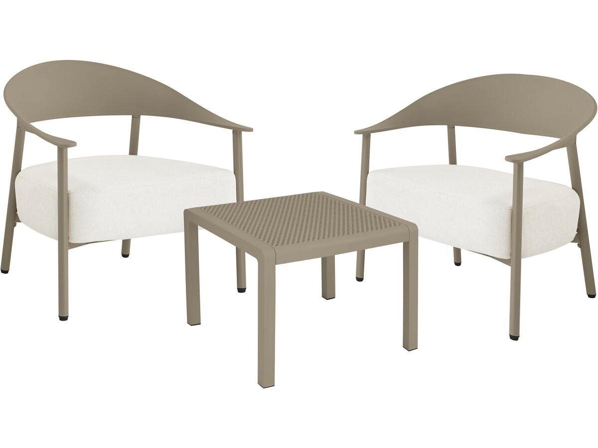 GARTENSITZGRUPPE céora Taupe - Taupe, Metall - Habitat Garten
