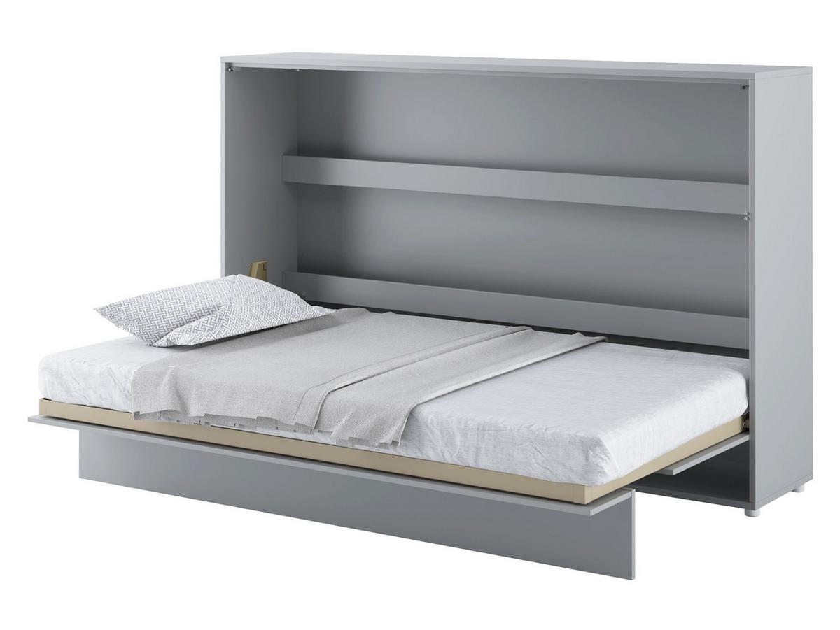 SCHRANKBETT Bed-Concept BC-05 120x200 mit LED-Lampe - Grau, Holz/Holzwerkstoff (120/200cm) - MIRJAN24