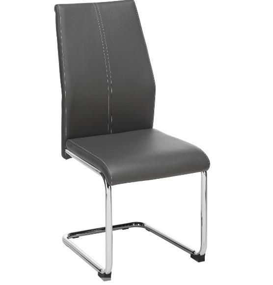 Schwingstuhl Eni in Grau Lederlook