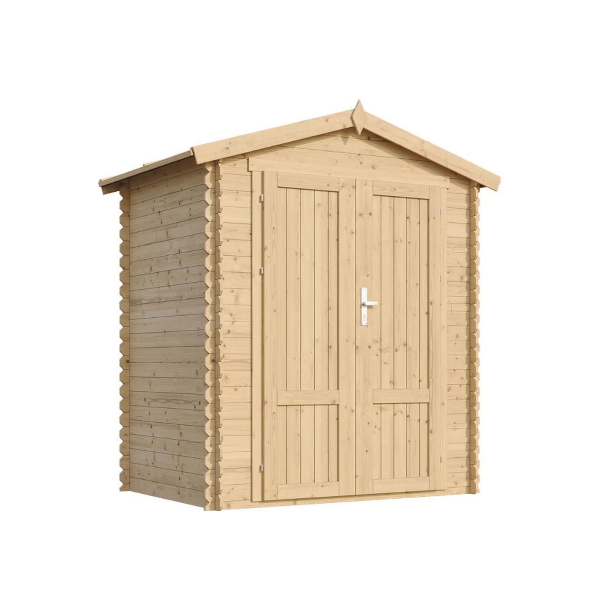 GARTENHAUS HOLZ M367F1 1,98 m² - Naturfarben, Holz (196/218/136cm) - Timbela