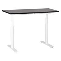 SCHREIBTISCH schwarzweiß 120/72 cm elektrisch höhenverstellbar Destin IV - Schwarz/Weiß, Holz (72/120/67cm) - Beliani