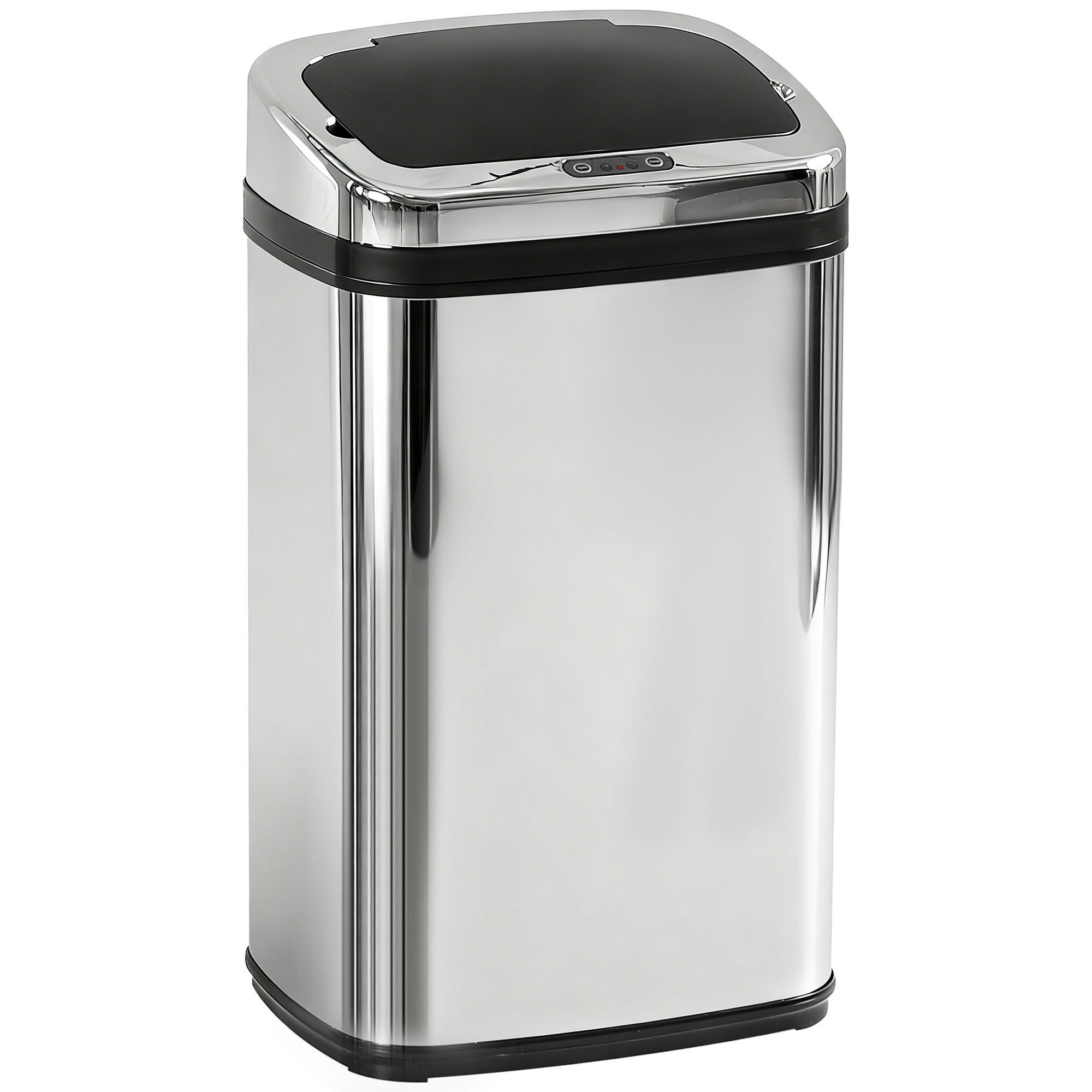 EDELSTAHL Automatik Sensor Mülleimer Abfalleimer Sensor viereckig 30L - Multicolor, Kunststoff (25/58/33cm) - HOMCOM