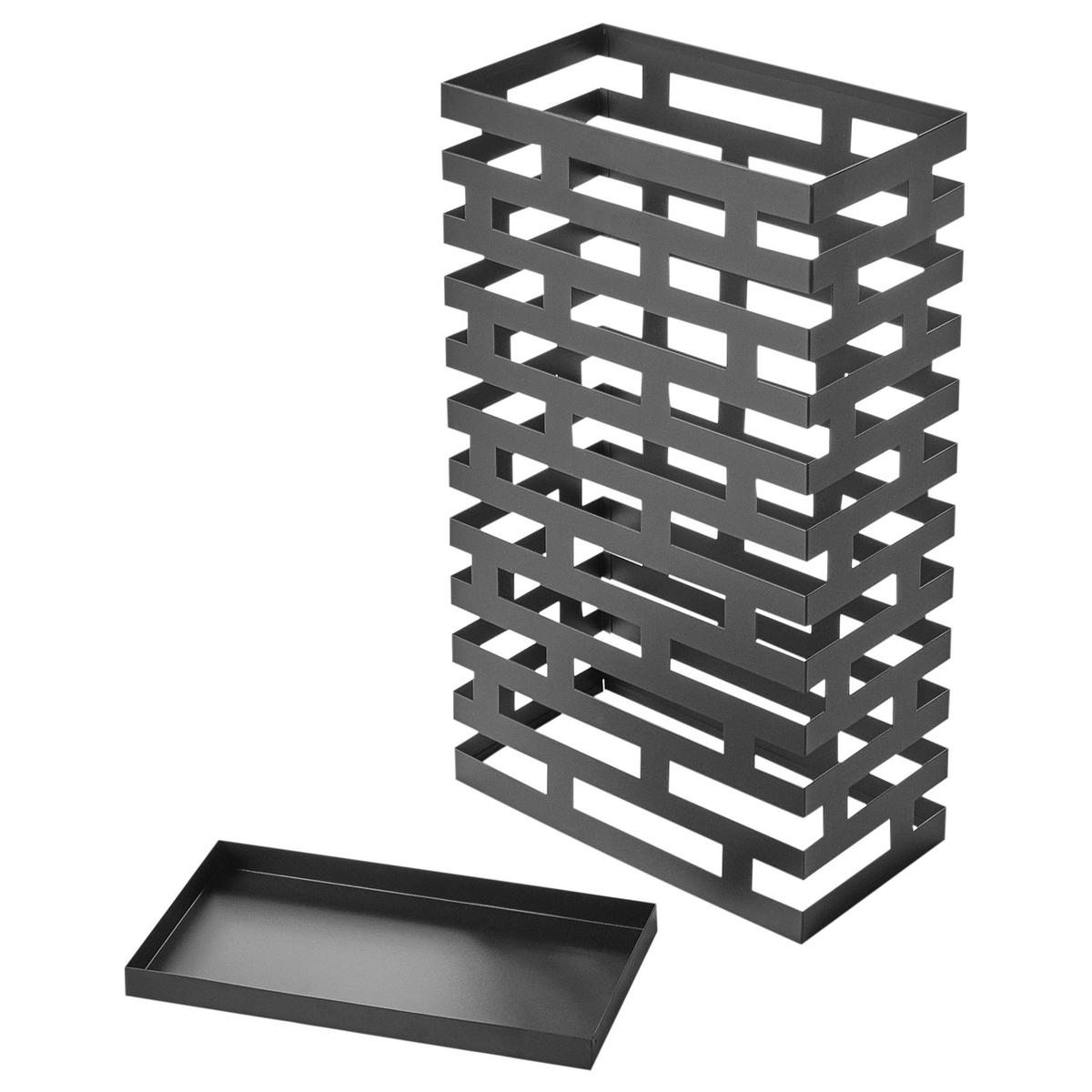 SCHIRMSTÄNDER Metall Schwarz Kamsar - Schwarz, Metall (38/62/19cm) - Beliani