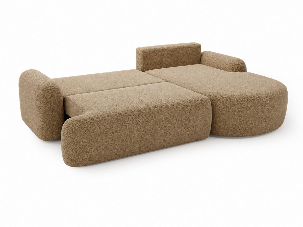 ECKSOFA Aurio Hellbraun Rechts - Hellbraun, Holz/Textil (261/177cm) - Graingold
