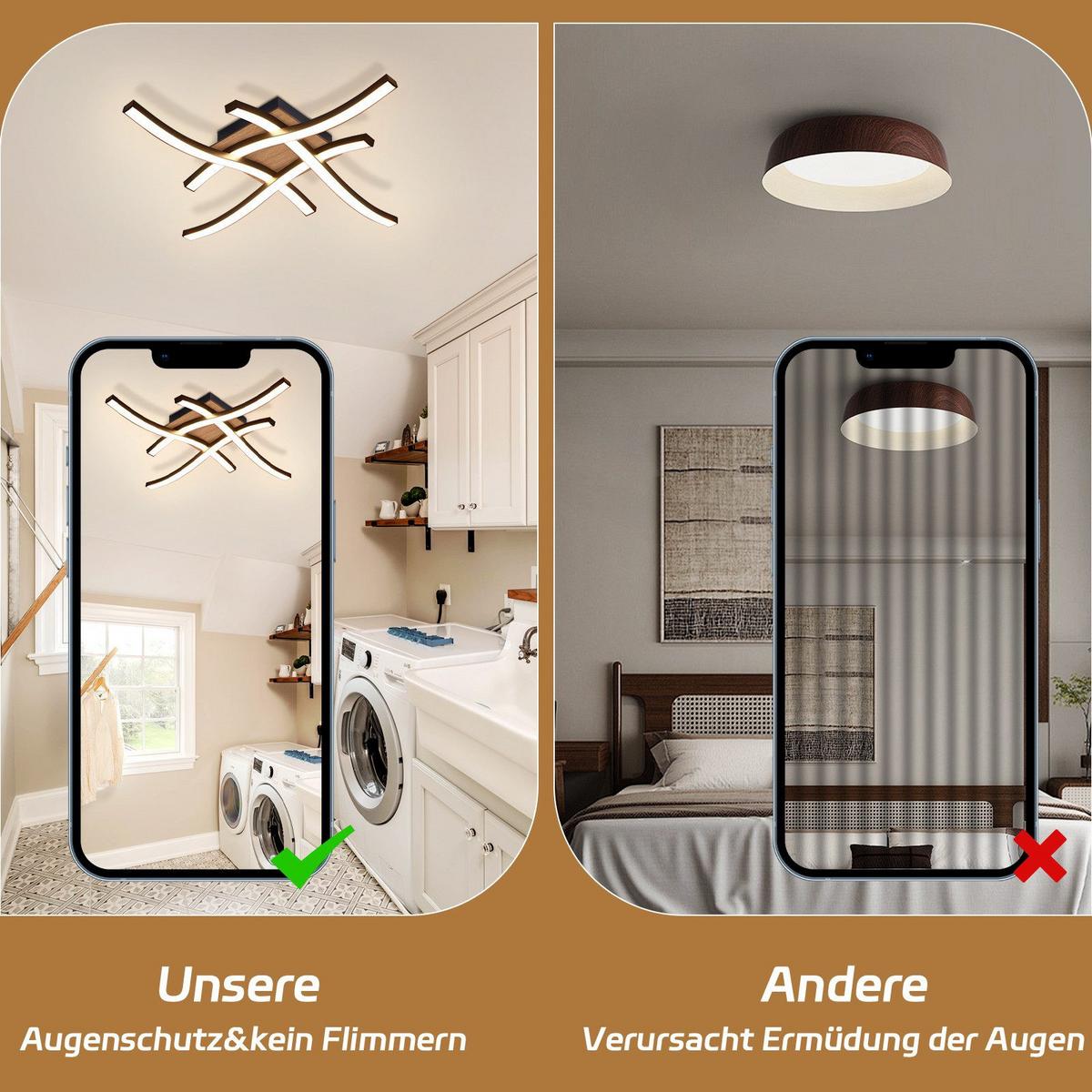 LED-DECKENLEUCHTE Fulton 42.5/42.5/7.3 cm - Schwarz, Metall (42.5/42.5/7.3cm) - Nettlife