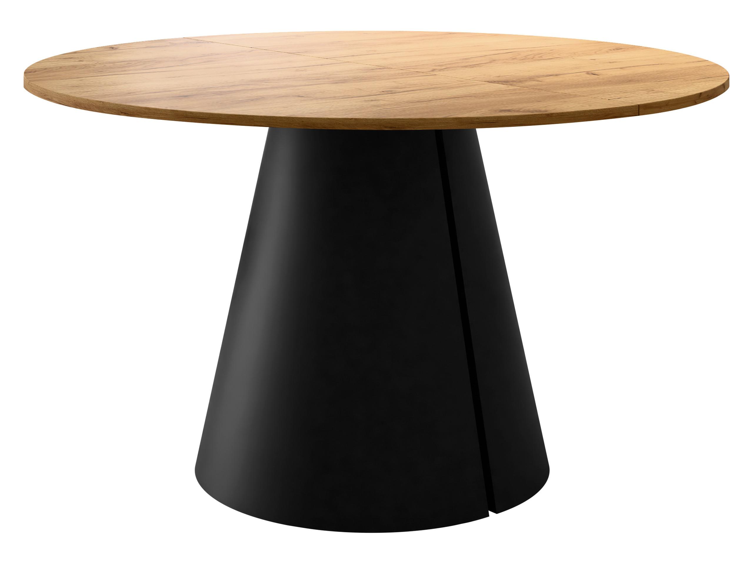 ESSTISCH Calma 120 - Eichefarben/Schwarz, Holzwerkstoff/Metall (120/120/76cm) - MIRJAN24