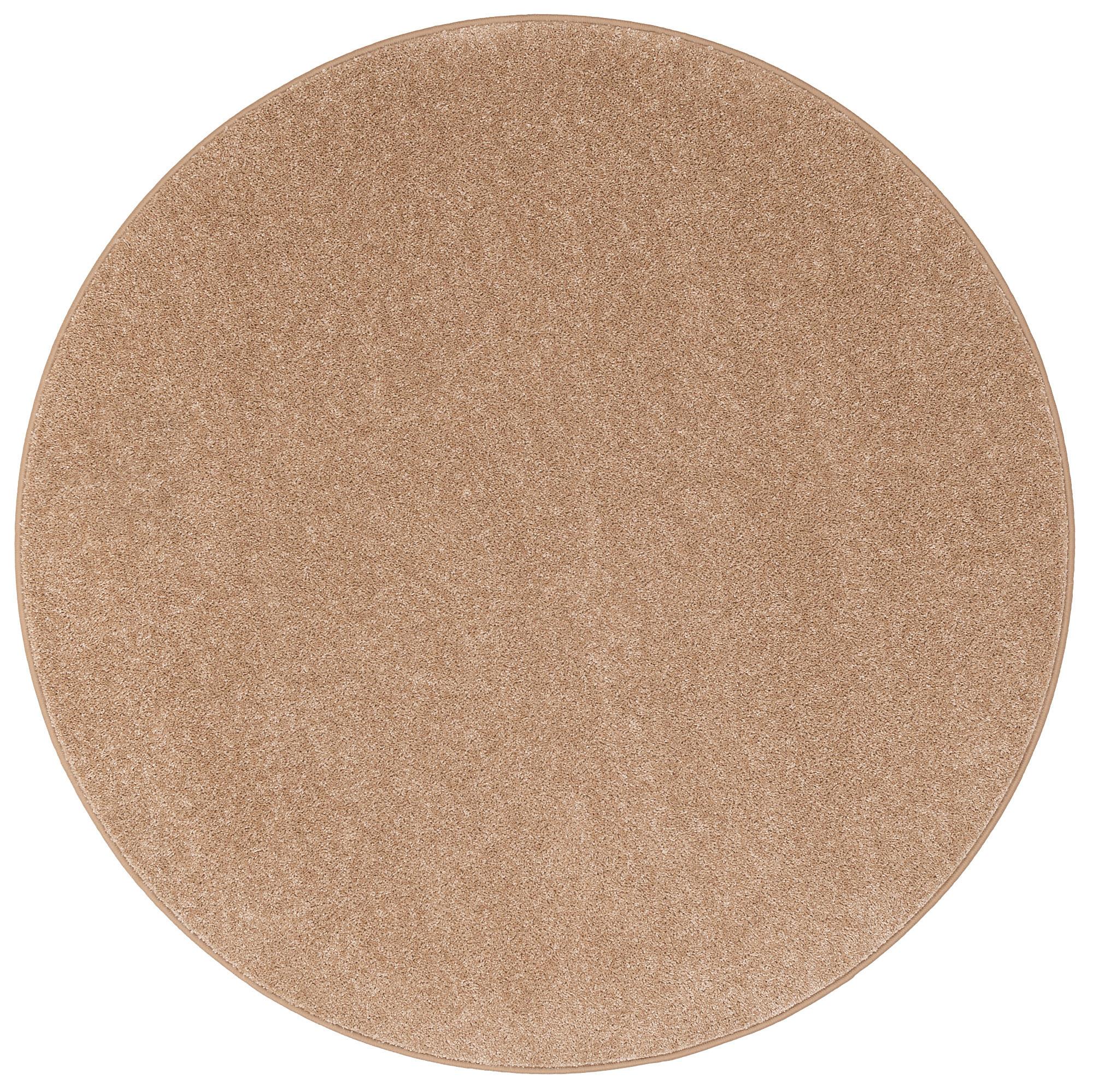 HOCHFLOR VELOURS TEPPICH COTTAGE RUND - Naturfarben, Textil (100/100cm) - Snapstyle
