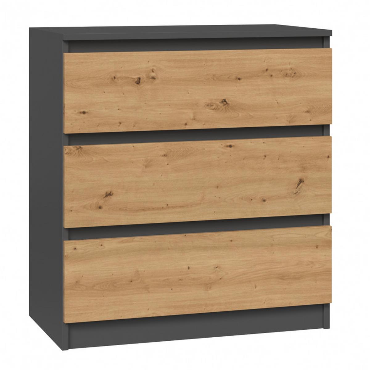 KOMMODE Anthrazit, Artisan 70/75/40 - Anthrazit, Holzwerkstoff (70/75/40cm) - RAUMHIRSCH FURNITURE