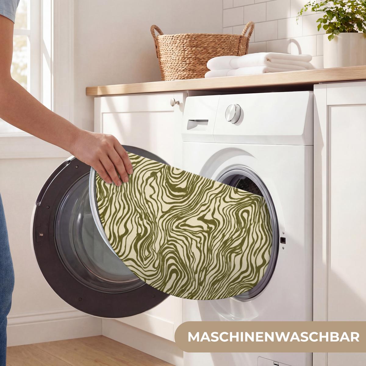 WC-VORLEGER Abstrakt - Marmor - Grün Toilettenteppich 70x70 cm - Dunkelgrün, Textil (70/1cm) - OnlyWow