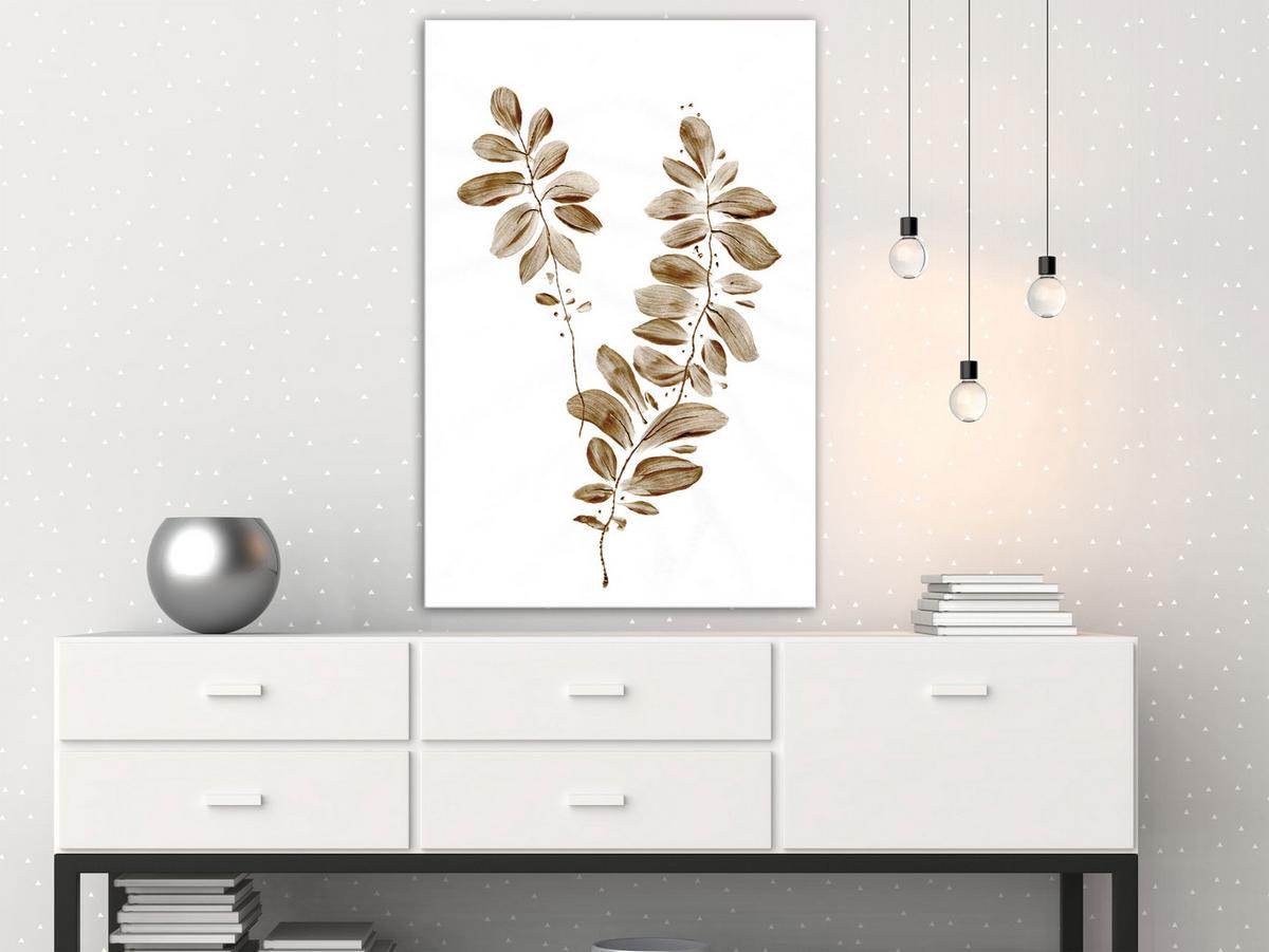 KUNSTDRUCK Weiß 80/120 cm - Weiß/Braun, Textil (80/120cm) - KUNSTLOFT