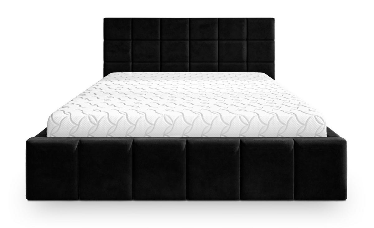 POLSTERBETT VERTO K 200x200 cm mit Bettkästen - Schwarz - Schwarz, Holz/Textil - MASSENO