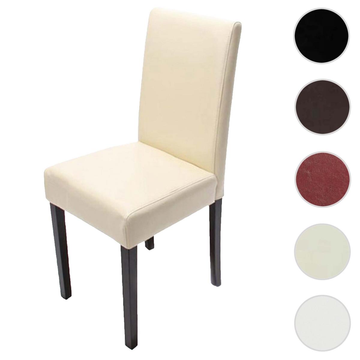 ESSZIMMERSTUHL Beige, Schwarz - Beige/Creme, Leder (43/90/56cm) - MCW