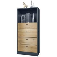 KOMMODE Pino Fronten in Eiche Natur - Eichefarben, Holzwerkstoff (56/125/36cm) - Vladon