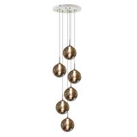 PENDELLEUCHTE Energie 6-flammig 31/31/150 cm - Grau, Glas (31/31/150cm) - Nettlife