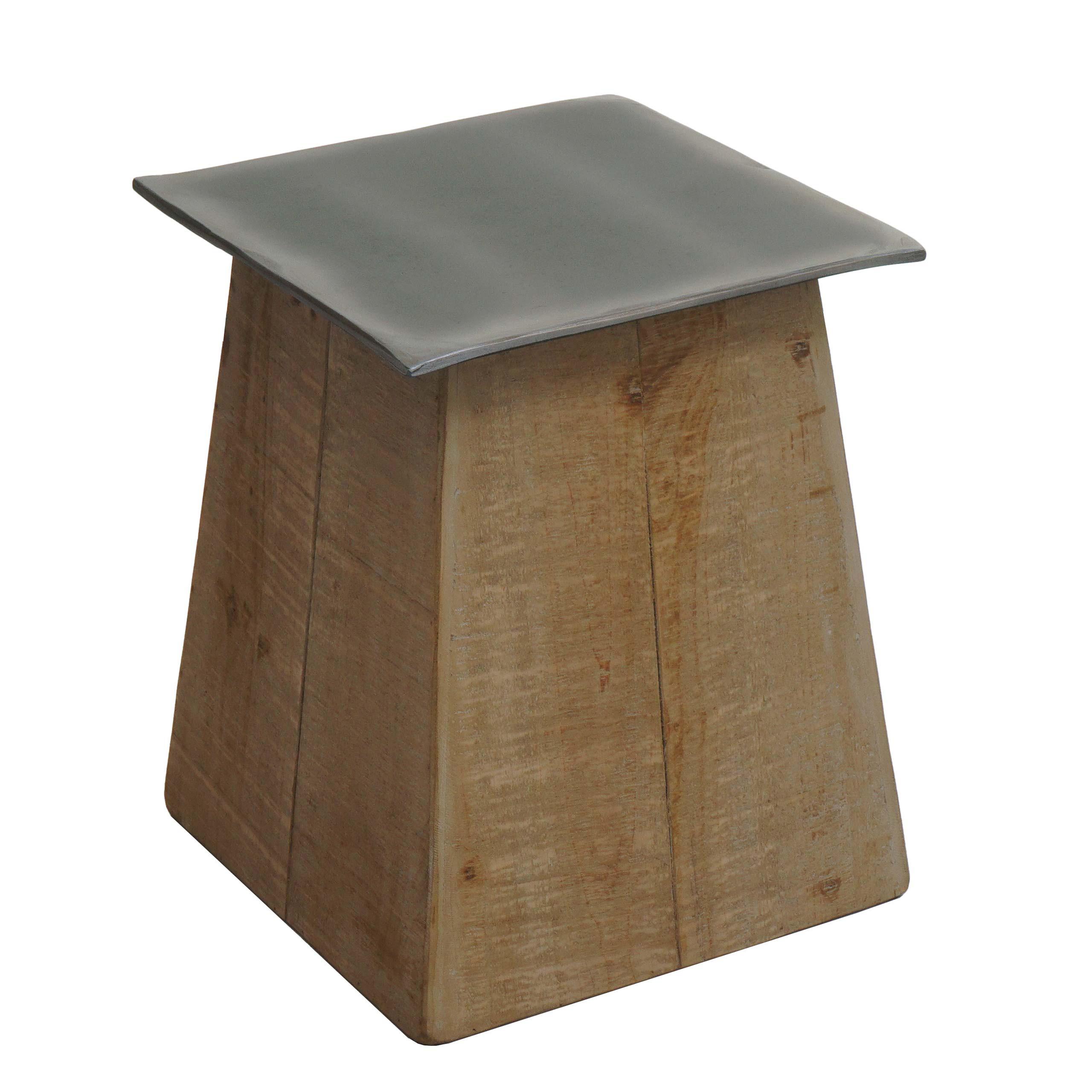 BEISTELLTISCH L76B quadrat Braun, Grau - Braun/Grau, Holz (36/36/45cm) - MCW