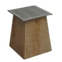 BEISTELLTISCH L76B quadrat Braun, Grau - Braun/Grau, Holz (36/36/45cm) - MCW