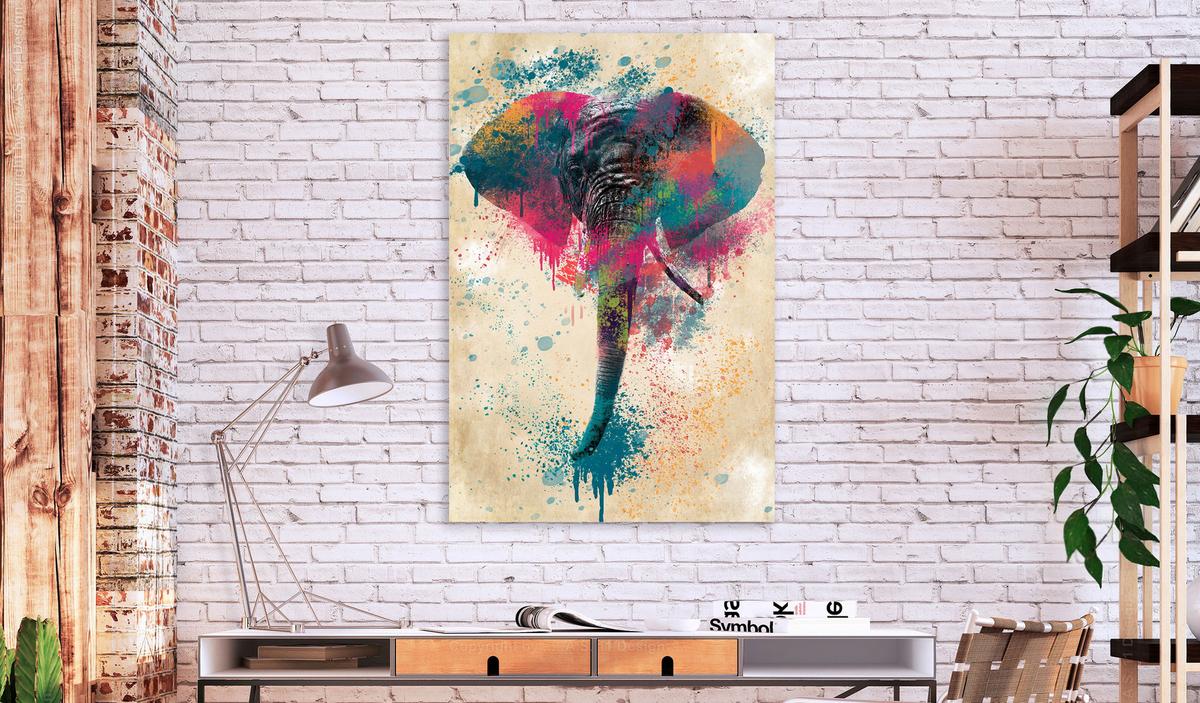 KUNSTDRUCK Bunt 40/60 cm - Multicolor, Textil (40/60cm) - KUNSTLOFT
