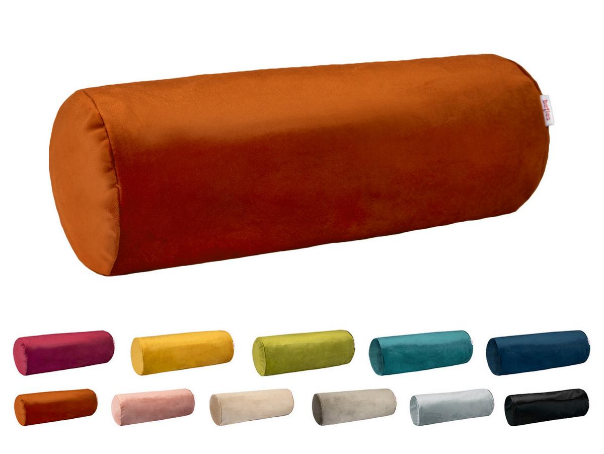NACKENROLLENHÜLLE Samt&Sonders rost-orange 40/15 cm - Dunkelorange, Textil (15/40cm) - beties Heimtextil