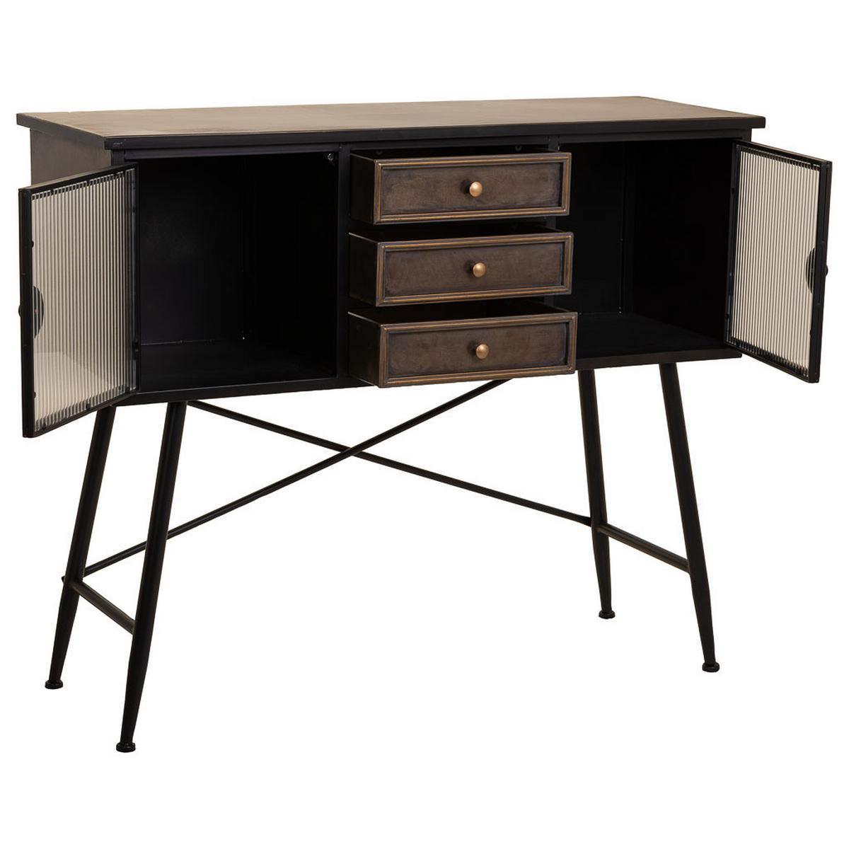 ANRICHTE 122x42x100 cm - Braun, Metall (122/100/42cm) - Wanderlust