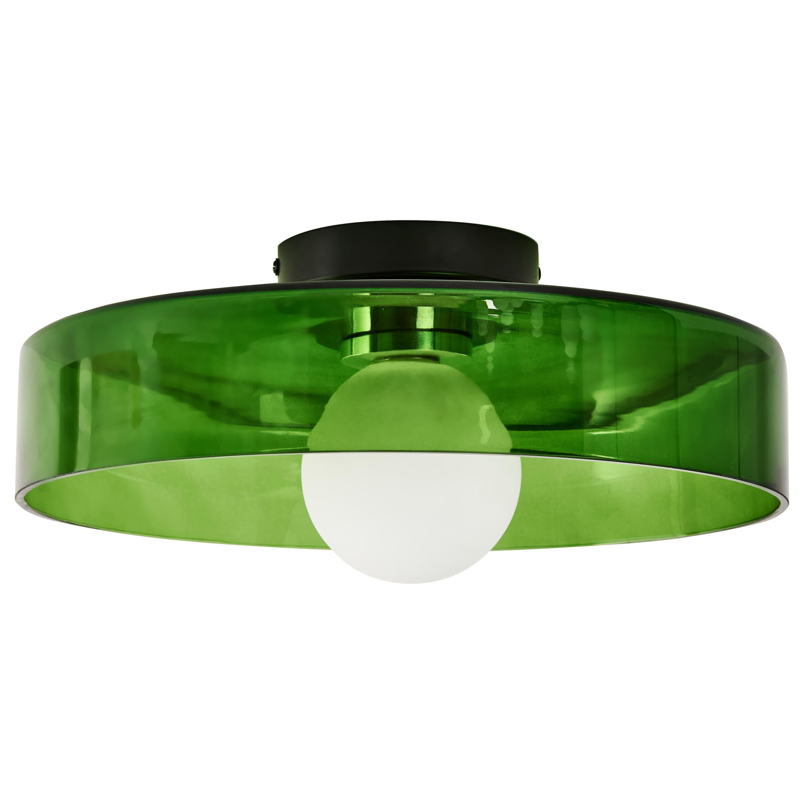 DECKENLAMPE Grün Luguse - Grün, Glas (35/35/12cm) - Beliani