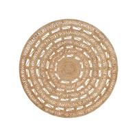 TEPPICH geflochten Kerer 140/140 cm - Beige, Naturmaterialien (140/140cm) - Beliani