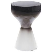BEISTELLTISCH Metall schwarz-weiß rund 30 cm Tibito - Schwarz/Weiß, Metall (30/30/45cm) - Beliani
