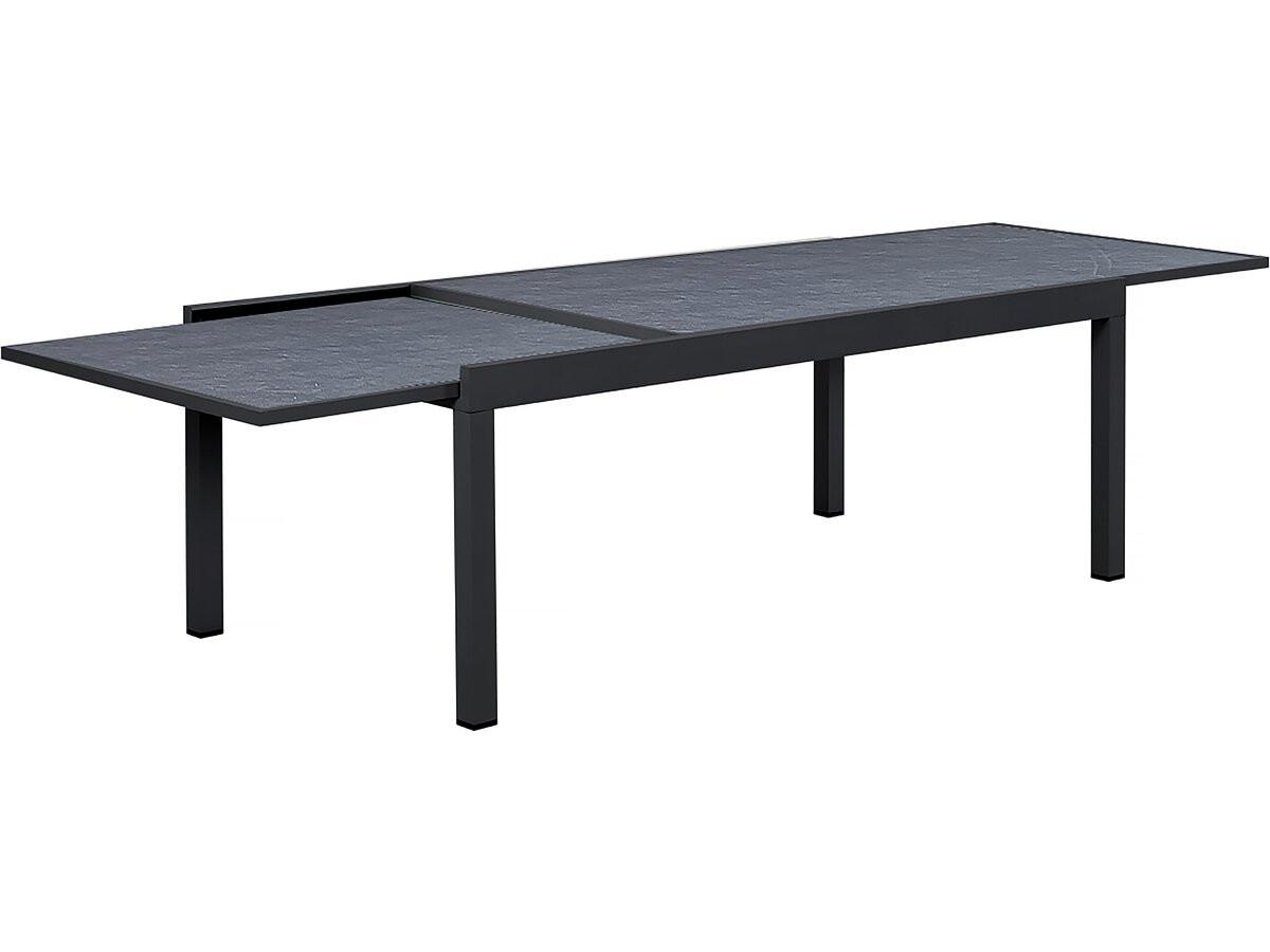 GARTENTISCH lagos Schwarz - Schwarz, Metall (320/105/76cm) - Habitat Garten