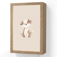 WANDLEUCHTE Hund - Gefleckt - Braun 20x30 cm - Beige, Holzwerkstoff (20/30/8cm) - OnlyWow