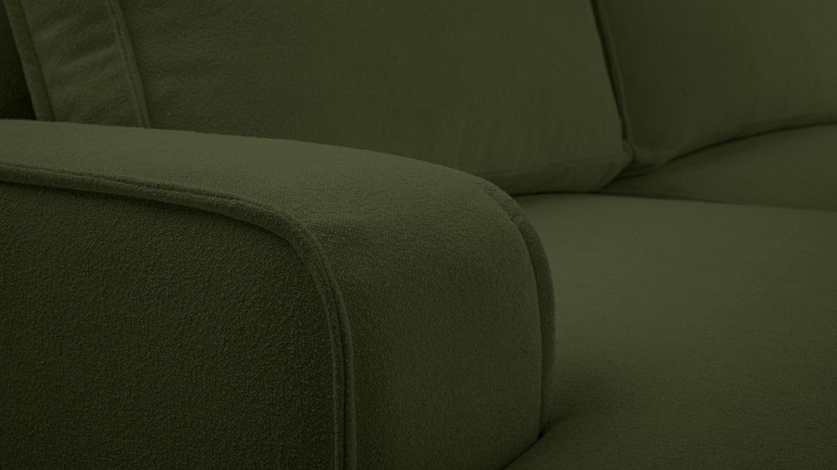 ECKSOFA L Form Ablia Dunkelgrün 267/168/87 cm mit Schlaffunktion L - Schwarz/Grün, Kunststoff/Textil (168/267cm) - AX Living