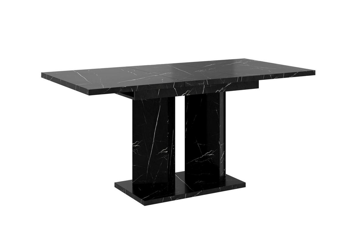 ESSTISCH BELTRA Ausziehbar 120 - 160 / 80 x 76 cm - Hellgrau/Schwarz, Holz (120/80/76cm) - MASSENO