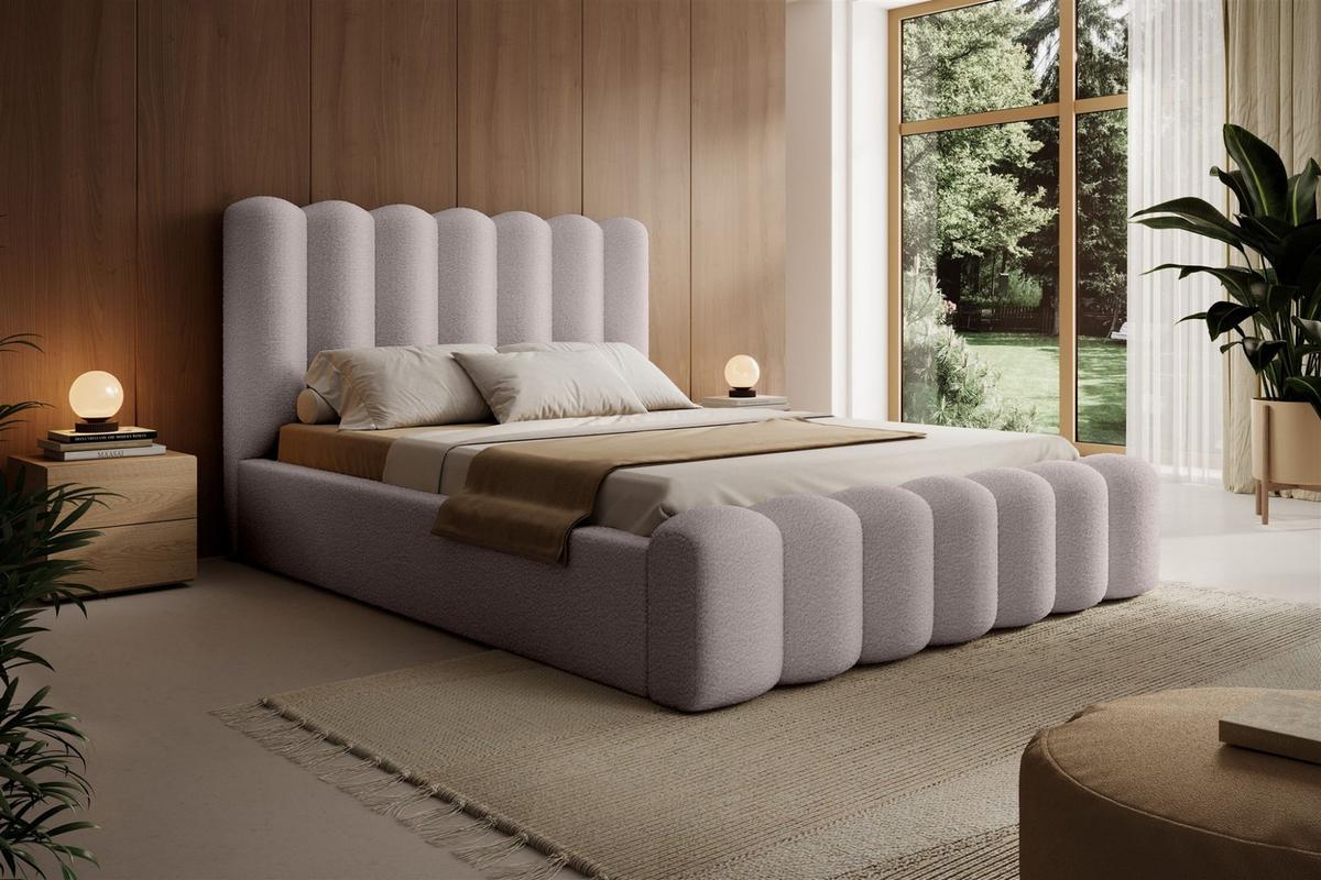 POLSTERBETT Macon In Euphoria - Beige, Holzwerkstoff/Textil (160/200cm) - Fun Möbel