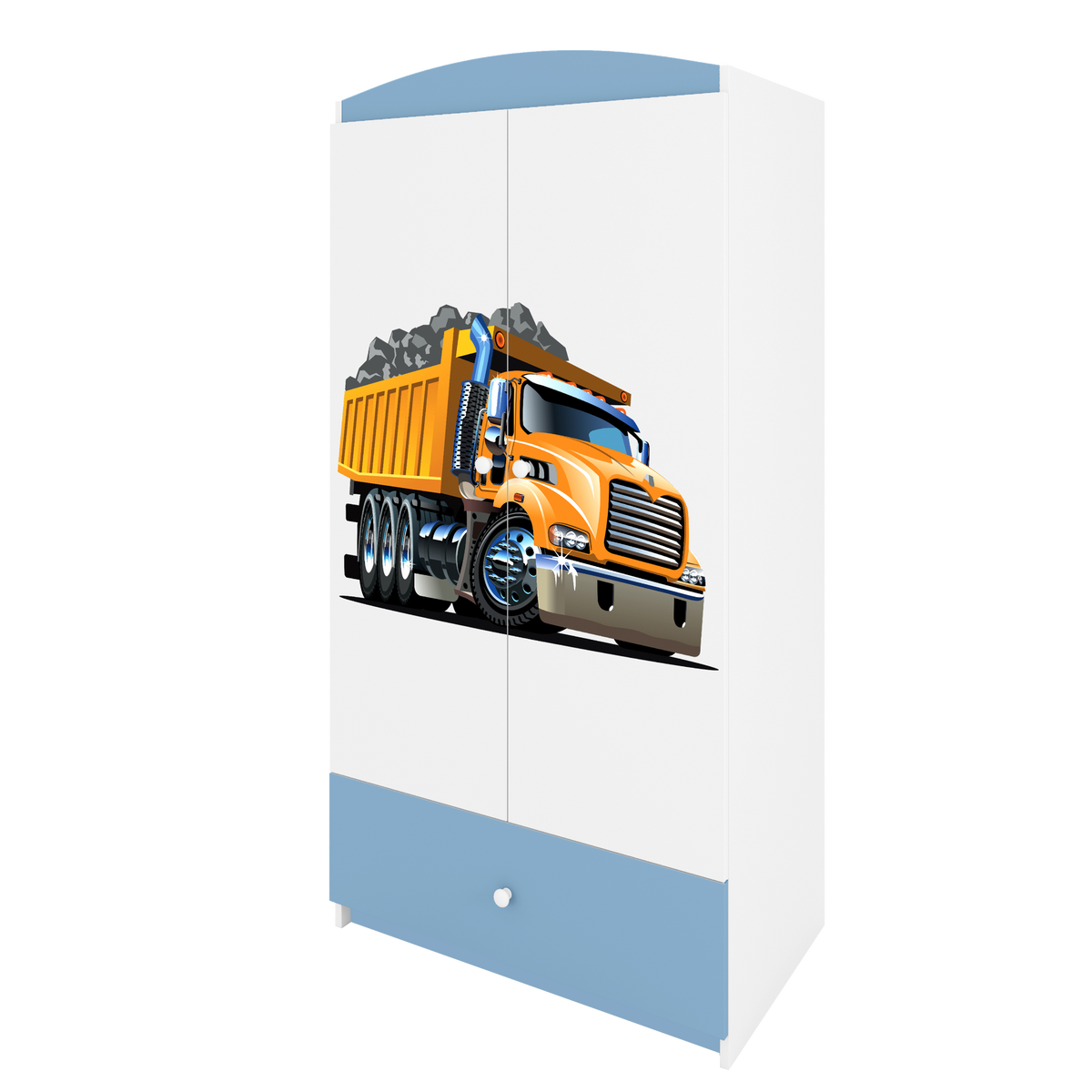 KINDERKLEIDERSCHRANK Lastwagen - Blau, Holzwerkstoff (90/175/52cm) - RAUMHIRSCH FURNITURE