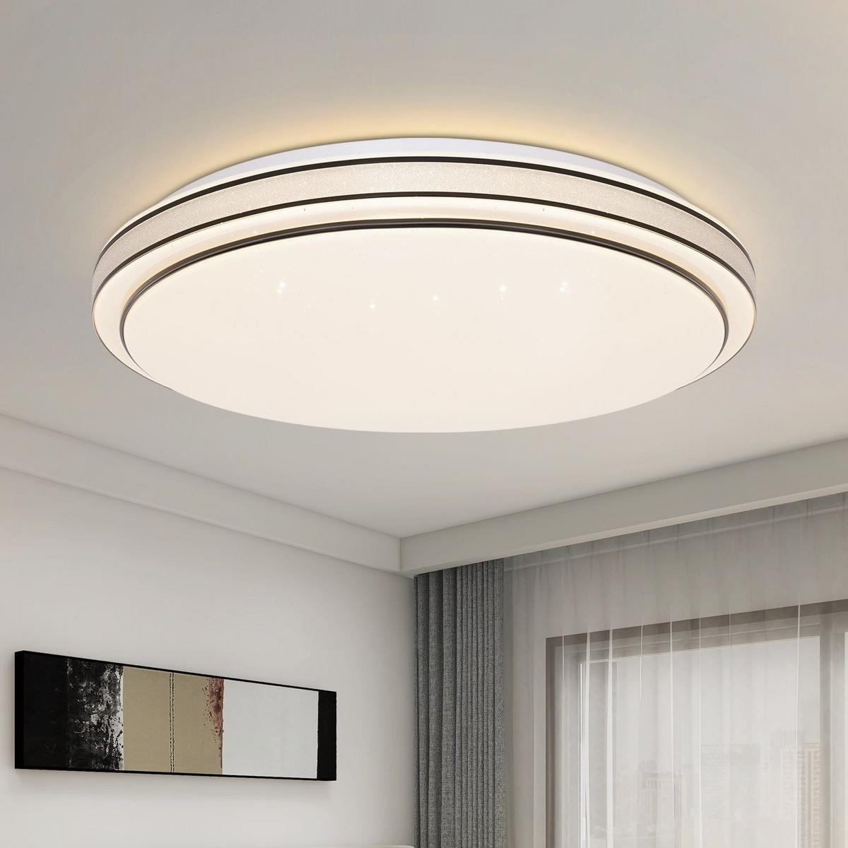 LED-DECKENLEUCHTE Falkenfluch 27.0/6.0/27.0 cm - Weiß, Kunststoff (27/27/6cm) - ZMH