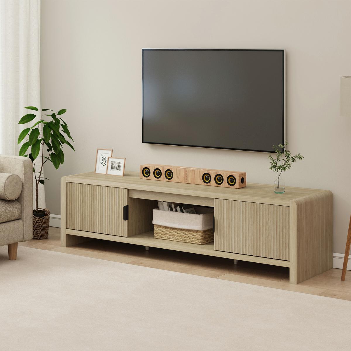 FERNSEHSCHRANK Lukkodso - Eichefarben, Holzwerkstoff (150/40/40cm) - [en.casa]