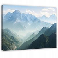 BILDER Berge Natur Landschaft Modern Wohnzimmer 100x70 - Multicolor, Holzwerkstoff (100/70cm) - Wallarena