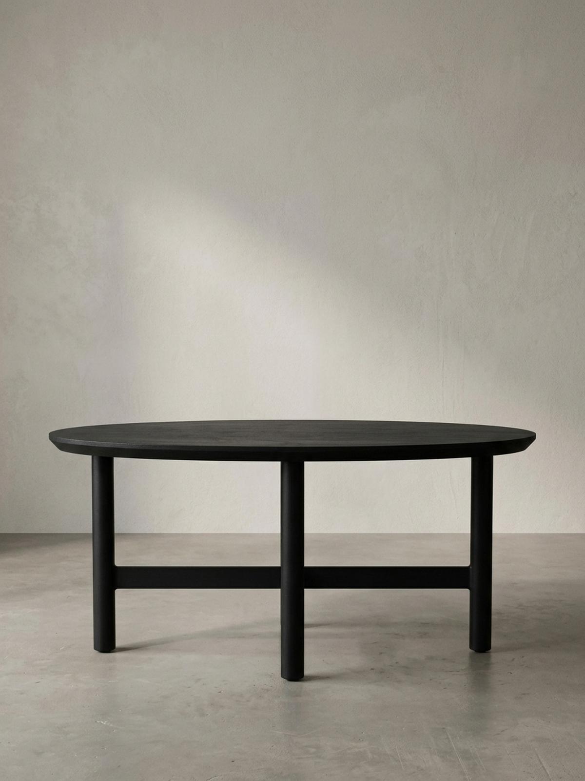 COUCHTISCH Mango Massivholz in Schwarz, Nierenform, 86x50x37 cm - Schwarz, Holz/Metall (50/86/37cm) - KADIMA DESIGN